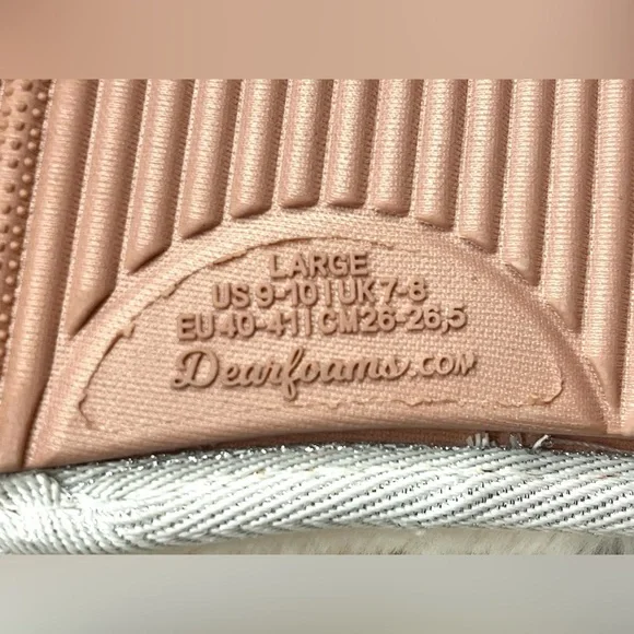 Dluxe by Dearfoams Plush Faux Fur “Super Mom” Slippers Size Large 9-10 - Picture 10 of 12